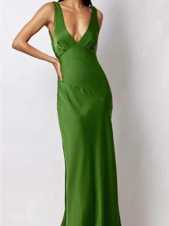 Meshki Nadia Satin Dress with back cowl - Picture 3 of 5